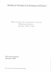Bilan du Plan de restauration national du Balbuzard pêcheur (1999-2004) – LPO Mission Rapaces